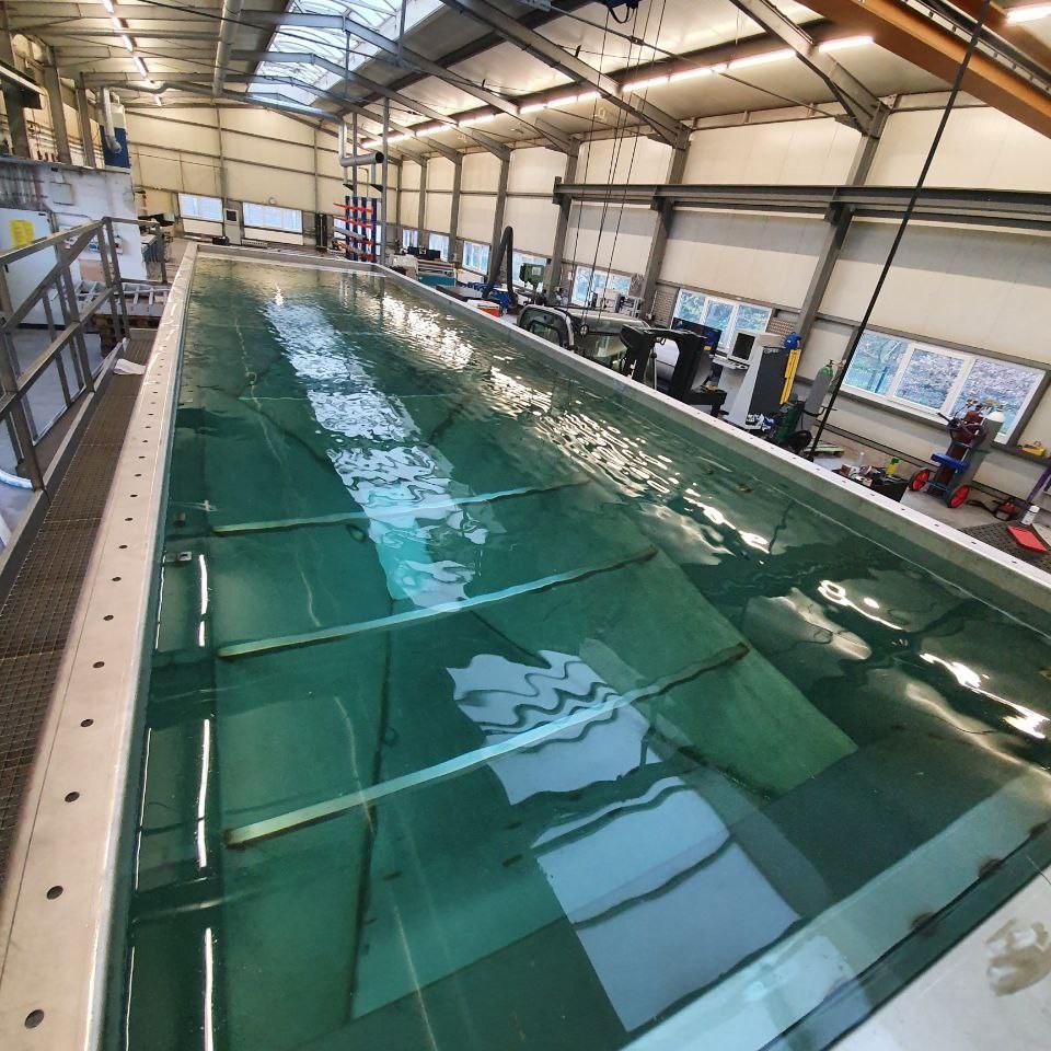 Water test of a DAF flotation system prior to commissioning at a poultry slaughterhouse — approx. 30 m³/h wastewater flow.