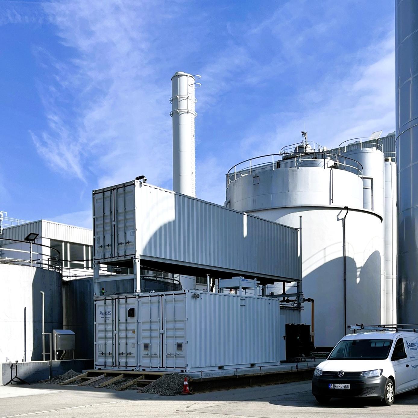 Milch - Kompakte Container Biogasanlage - Abwasserreinigung, modular und effizient, FlexBio