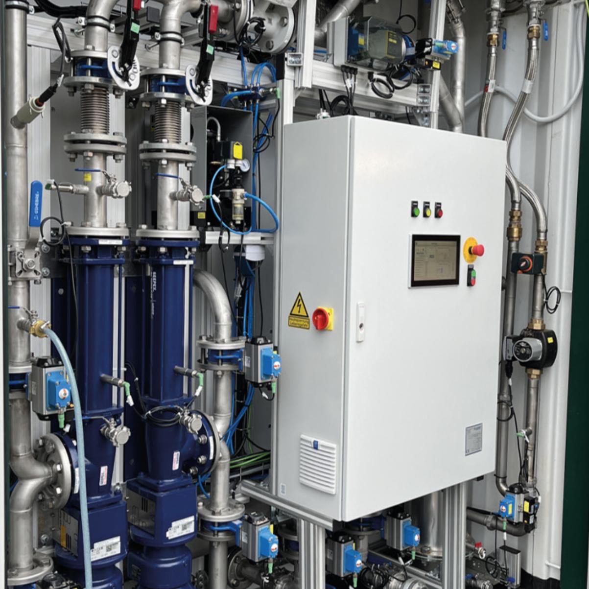 Machine room of an anaerobic FlexBio treatment stage